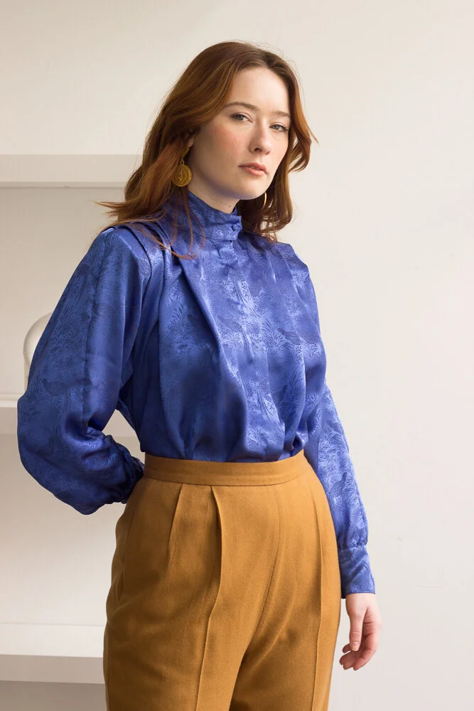 BLUELEA ブルレア Jacquard offshoulder blouse BLUELEA ブルレア